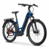 a blue and orange bicycle